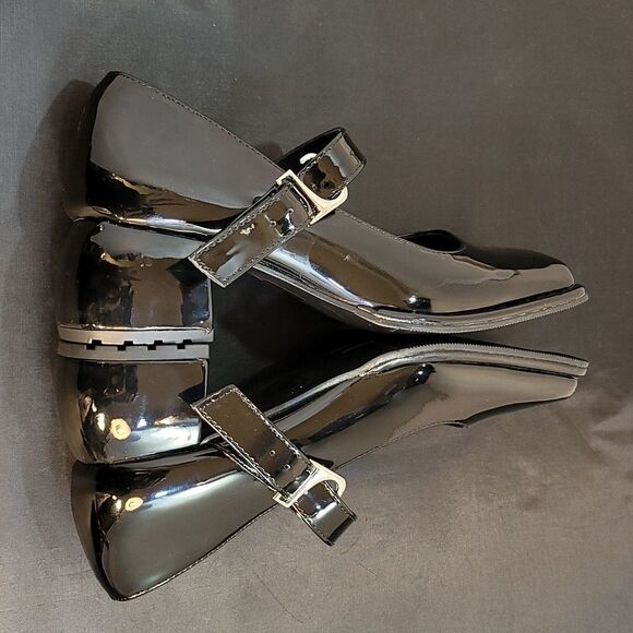 BRAND NEW CHLOE+CHASE SQUARE TOE MARY JANE LOW BLOCK HEEL SHOE G1 - Picture 9 of 15